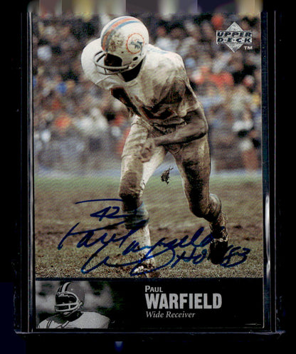 1997 Upper Deck Legends #AL-67 Paul Warfield Autographs