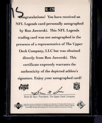 1997 Upper Deck Legends #AL-120 Ron Jaworski Autographs