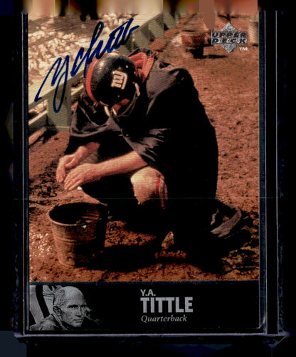 1997 Upper Deck Legends #AL-66 Y.A. Tittle Autographs