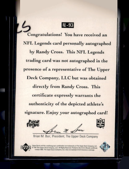 1997 Upper Deck Legends #AL-93 Randy Cross Autographs
