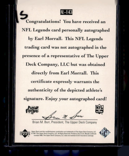 1997 Upper Deck Legends #AL-143 Earl Morrall Autographs