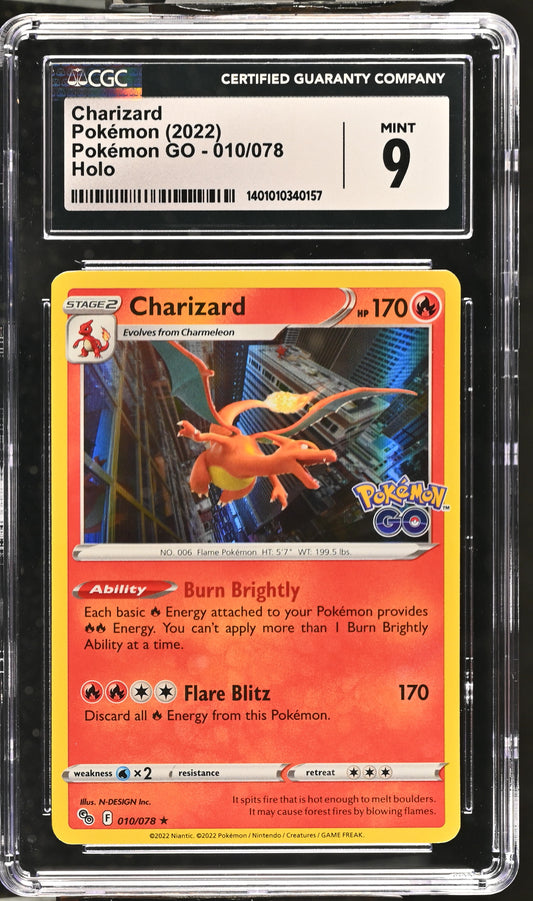 2022 Pok^mon GO #010/078 Charizard CGC 9