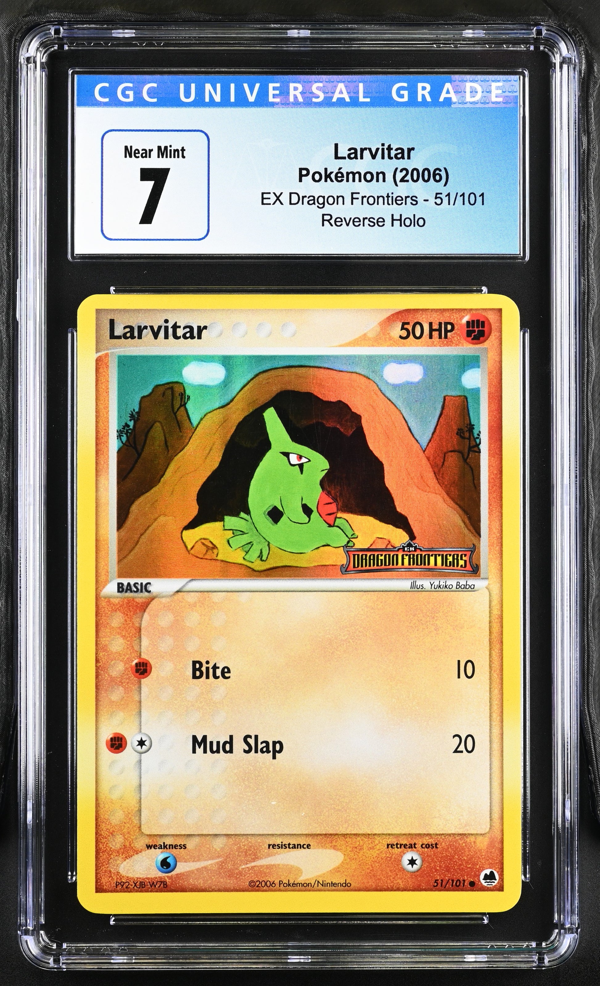 2006 EX Dragon Frontiers #51/101 Larvitar CGC 7