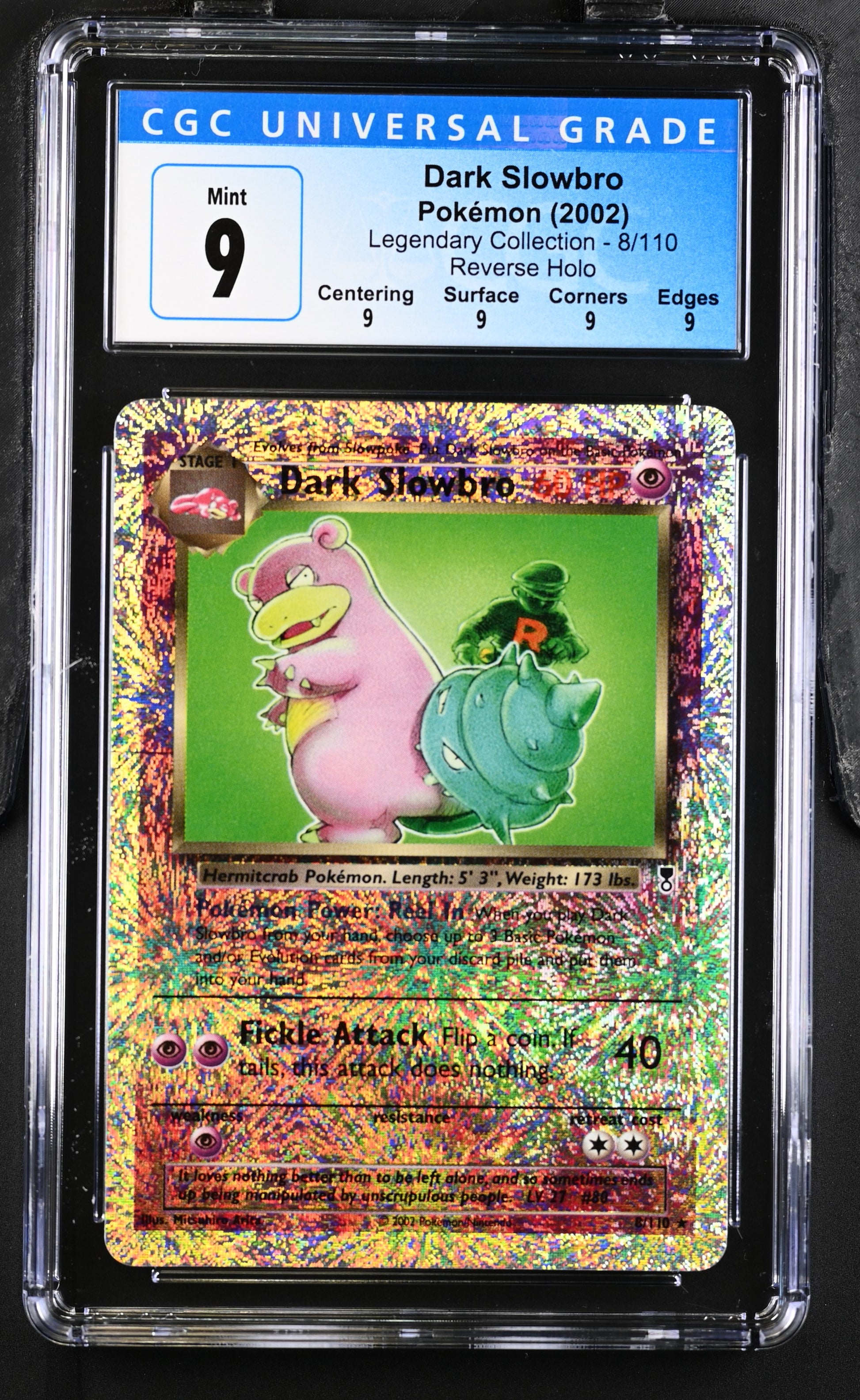 2002 Legendary Collection #8/110 Dark Slowbro CGC 9