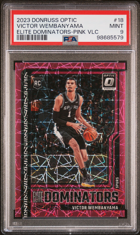 2023 Panini Donruss Optic #18 Victor Wembanyama Elite Dom Pink PSA 9 98685579