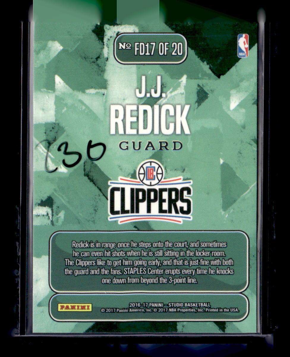 2016-17 Panini Studio #FD17 J.J. Redick From Downtown!