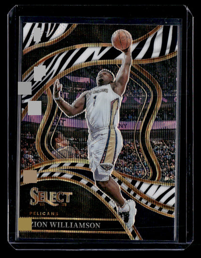 2023-24 Panini Select #236 Zion Williamson Zebra Prizms