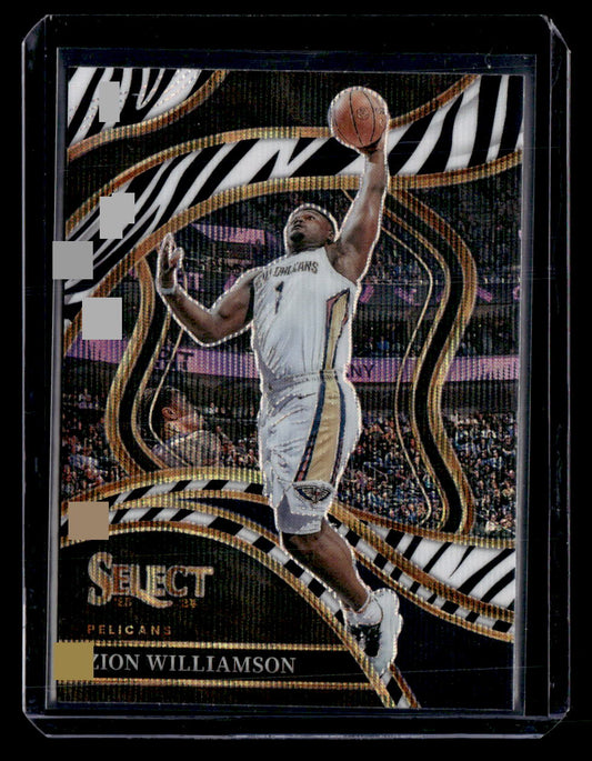 2023-24 Panini Select #236 Zion Williamson Zebra Prizms
