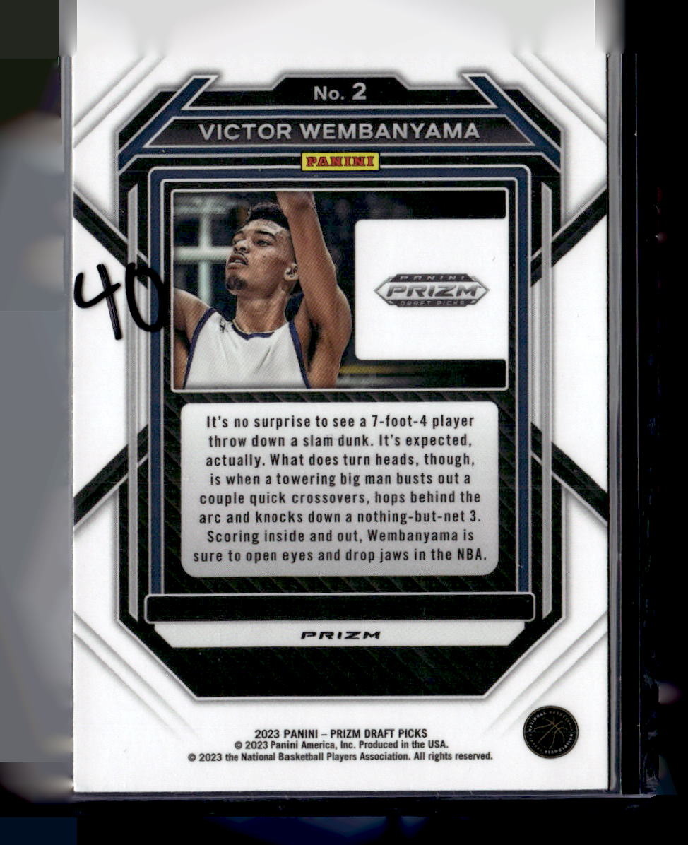 2023 Panini Prizm Draft Picks #2 Victor Wembanyama Red Ice