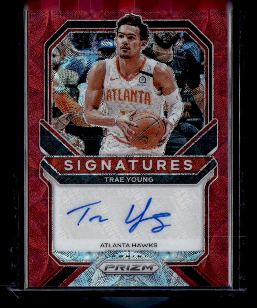 2020-21 Panini Prizm #SI-TRA Trae Young Signatures Prizms Choice