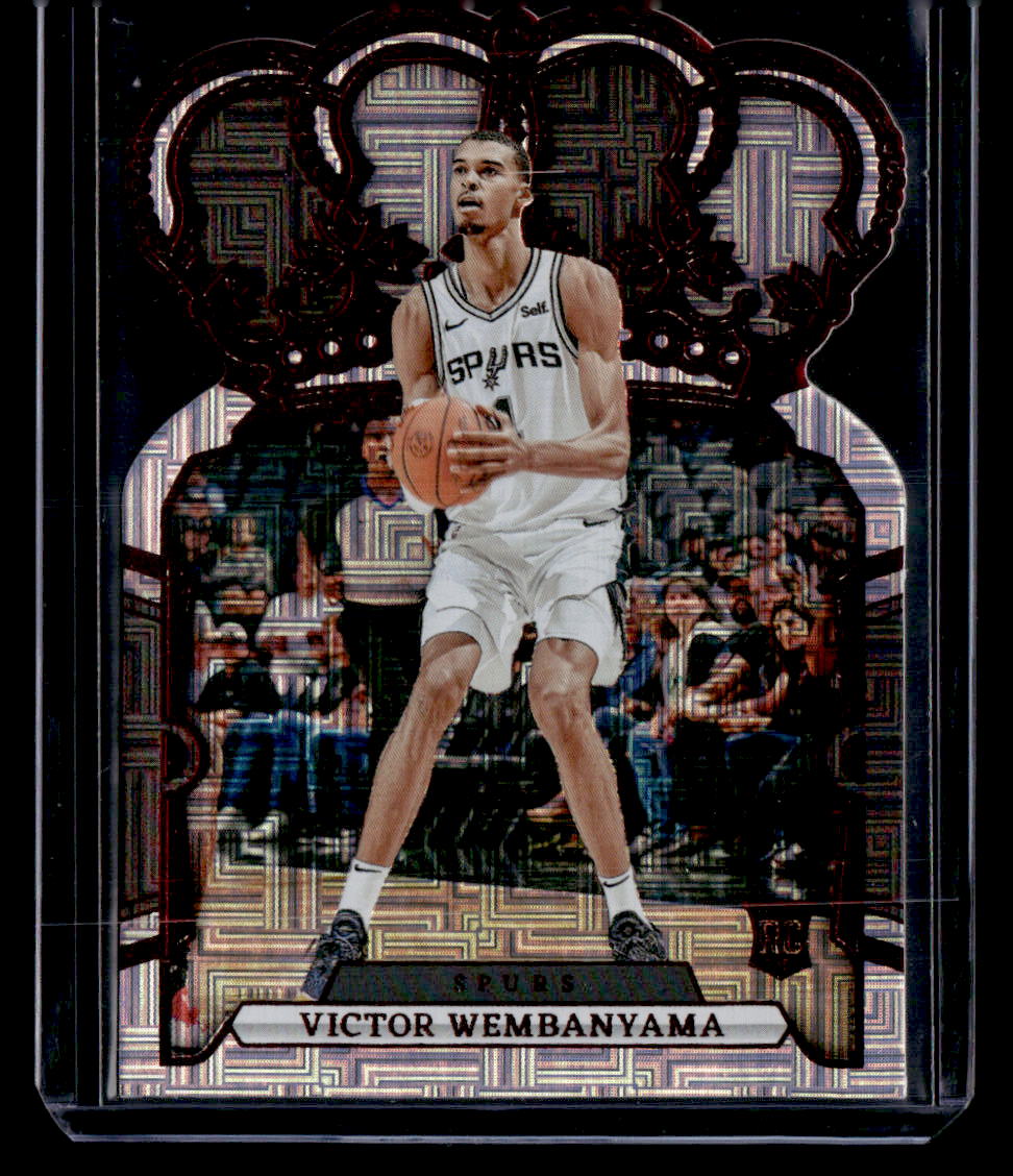 2023-24 Panini Crown Royale #48 Victor Wembanyama International Red