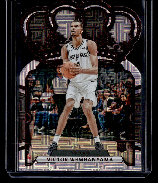 2023-24 Panini Crown Royale #48 Victor Wembanyama International Red