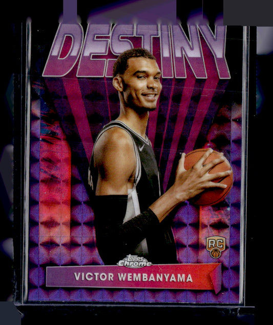 2023-24 Topps Chrome #D-1 Victor Wembanyama Destiny Geometric Purple