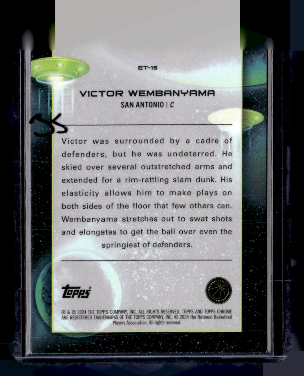 2023-24 Topps Chrome Cosmic #ET-16 Victor Wembanyama Extraterrestrial Talent
