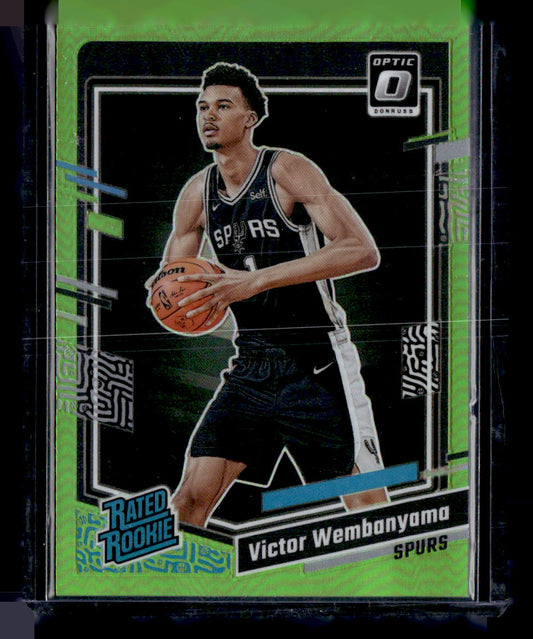 2023-24 Donruss Optic #225 Victor Wembanyama Lime Green #/149