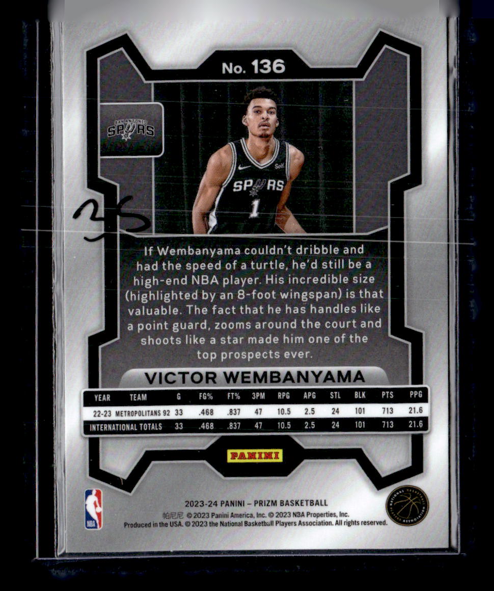 2023-24 Panini Prizm #136 Victor Wembanyama