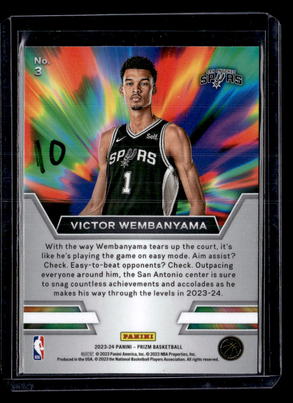 2023-24 Panini Prizm #3 Victor Wembanyama Instant Impact