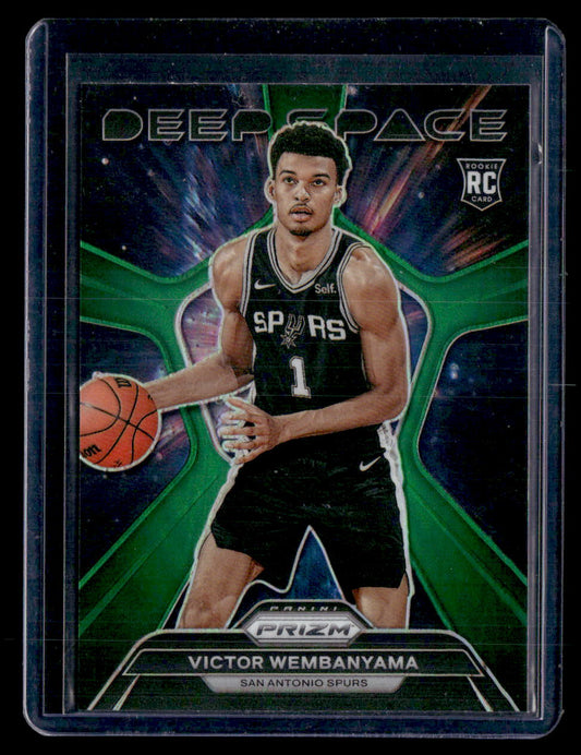 2023-24 Panini Prizm #1 Victor Wembanyama Deep Space Prizms Green