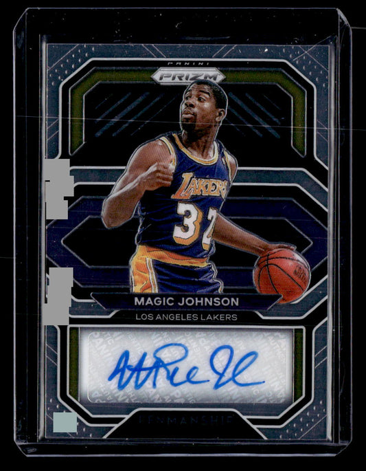 2020-21 Panini Prizm #PE-MAG Magic Johnson Penmanship