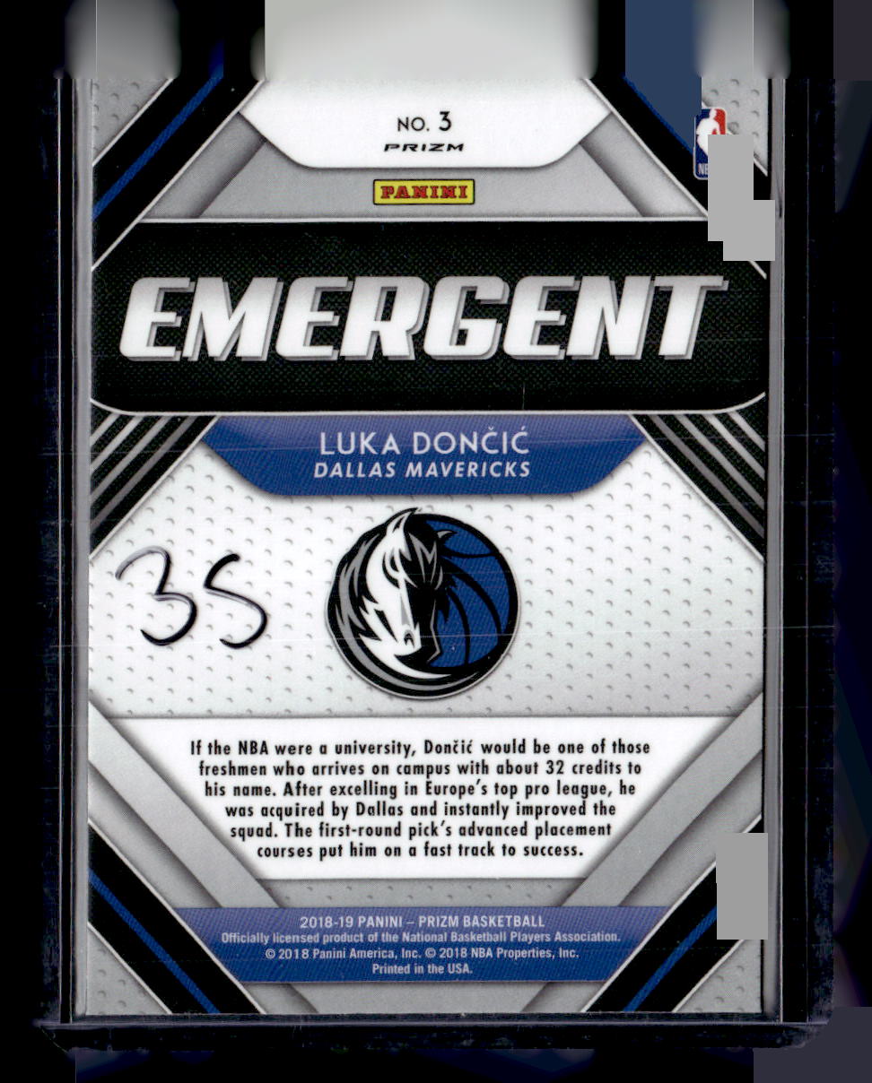 2018-19 Panini Prizm #3 Luka Doncic Emergent Silver