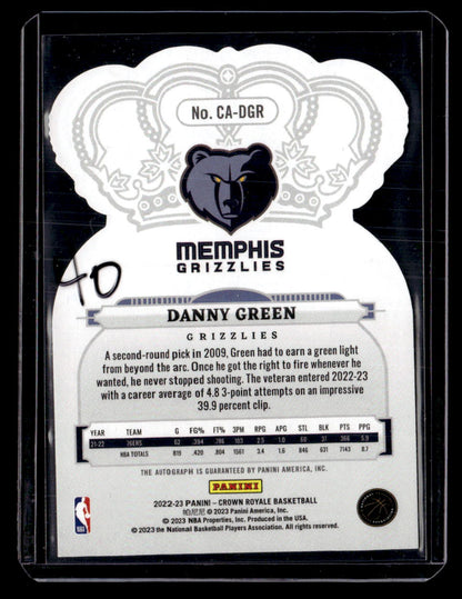 2022-23 Panini Crown Royale #CA-DGR Danny Green Crown Autographs Asia Red #/18
