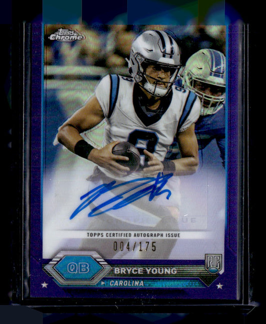 2023 Topps Chrome Autographs Purple Refractors #TCA-BY Bryce Young #/175