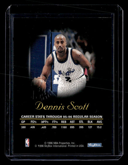 1996-97 SkyBox Premium #NNO Dennis Scott Autographics Black Ink