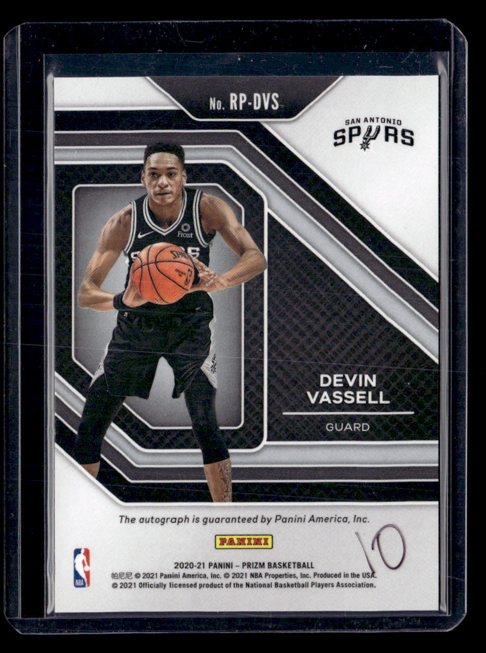 2020-21 Panini Prizm #RP-DVS Devin Vassell Rookie Penmanship