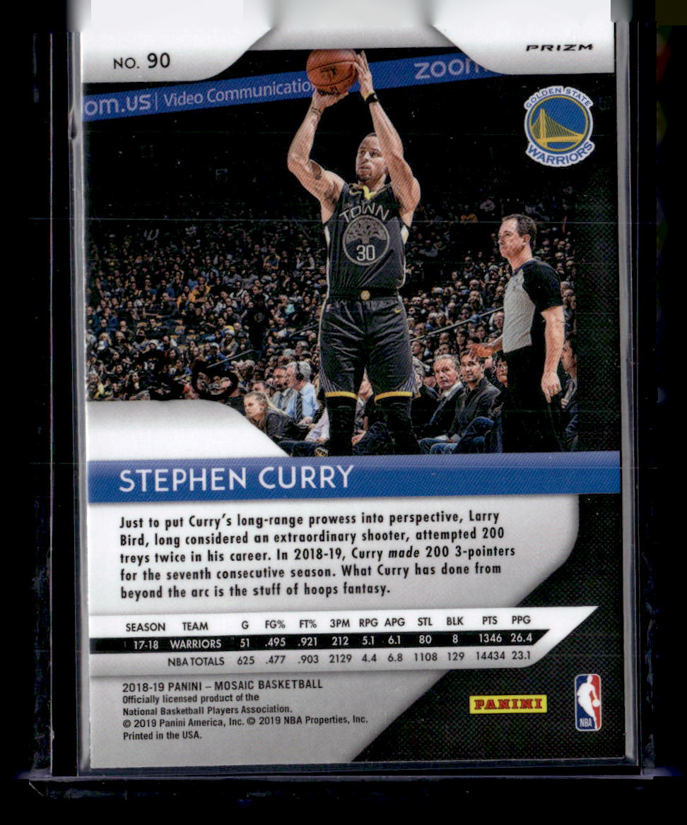 2018-19 Panini Mosaic Prizm #90 Stephen Curry Green