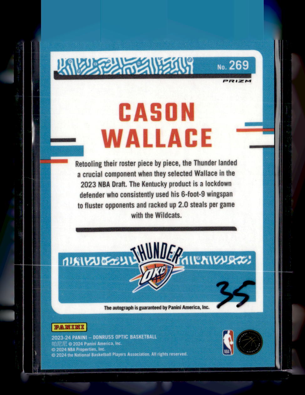 2023-24 Donruss Optic - Fast Break Holo #269 Cason Wallace
