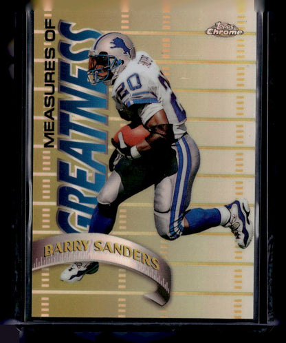 1998 Topps Chrome #MG10 Barry Sanders Measures of Greatness Refractors