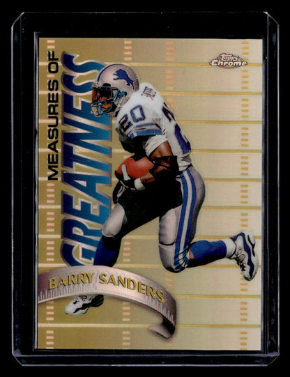 1998 Topps Chrome #MG10 Barry Sanders Measures of Greatness Refractors