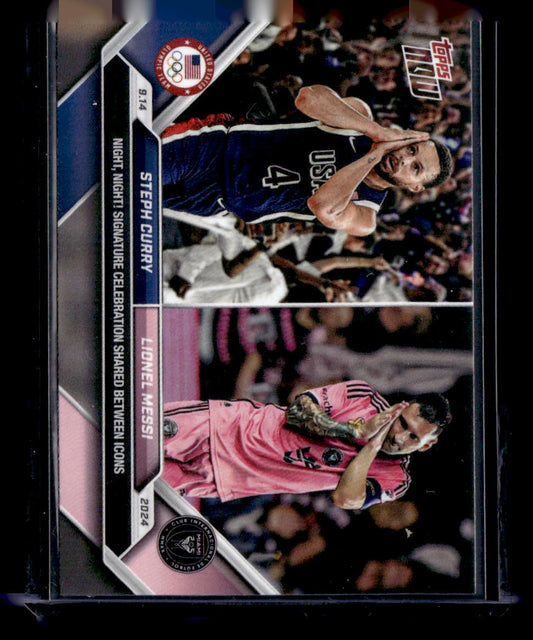 2024 Topps Now MLS #128 Steph Curry / Lionel Messi PR110182