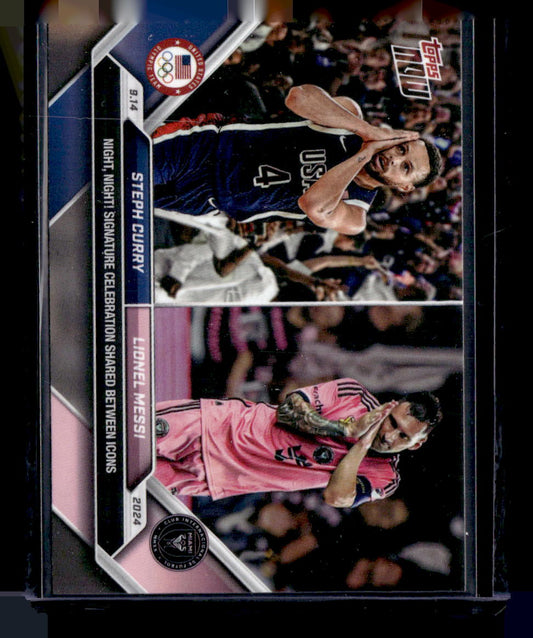 2024 Topps Now MLS #128 Steph Curry / Lionel Messi PR110182