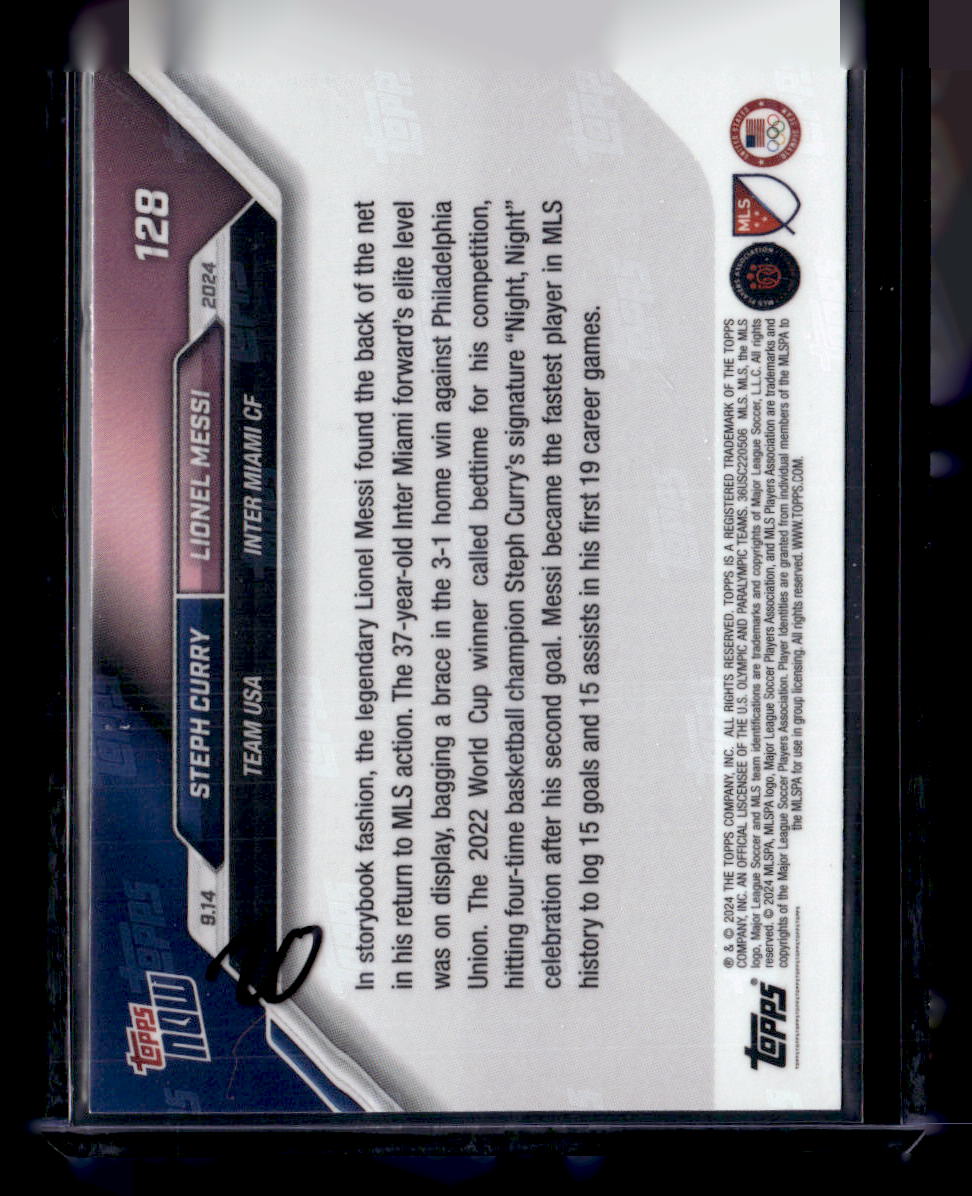 2024 Topps Now MLS #128 Steph Curry / Lionel Messi PR110182