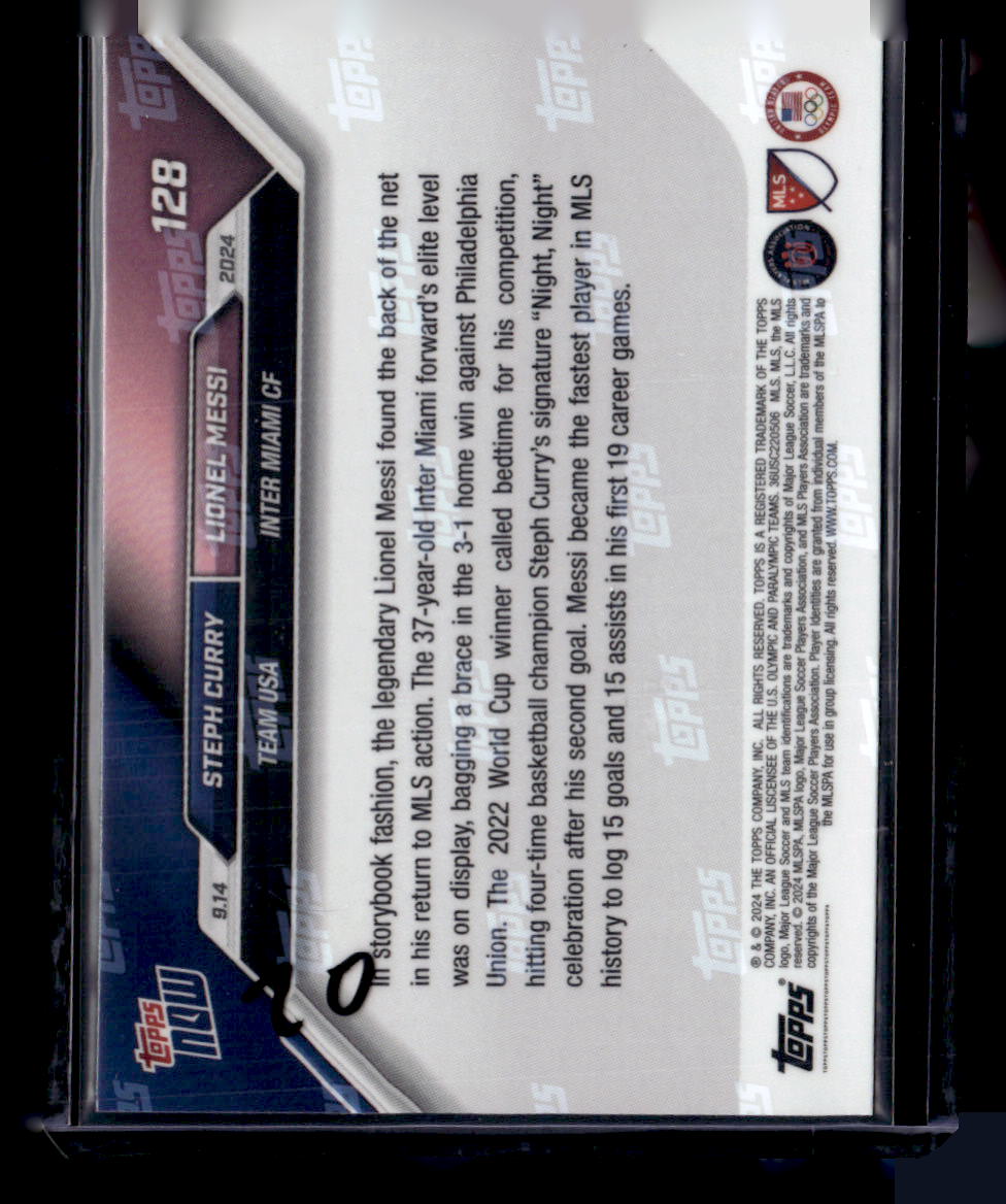 2024 Topps Now MLS #128 Steph Curry / Lionel Messi PR110182