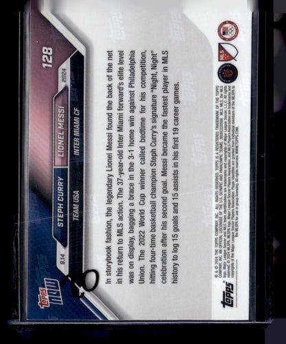 2024 Topps Now MLS #128 Steph Curry / Lionel Messi PR110182