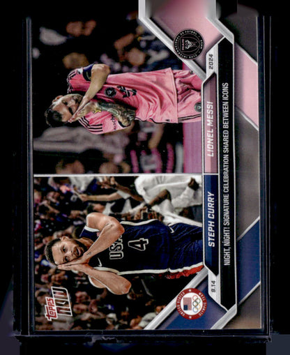 2024 Topps Now MLS #128 Steph Curry / Lionel Messi PR110182