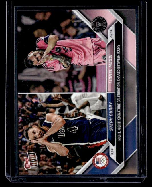 2024 Topps Now MLS #128 Steph Curry / Lionel Messi PR110182