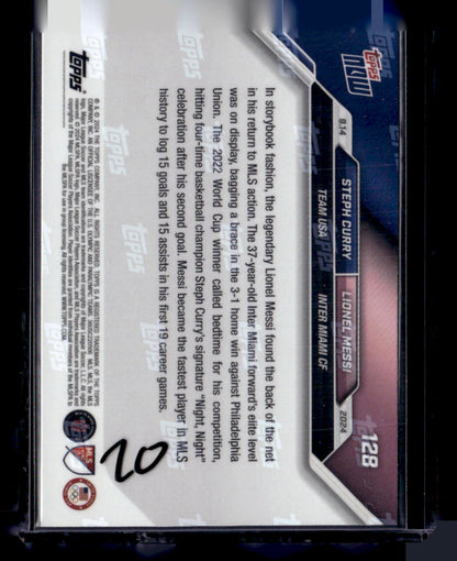2024 Topps Now MLS #128 Steph Curry / Lionel Messi PR110182