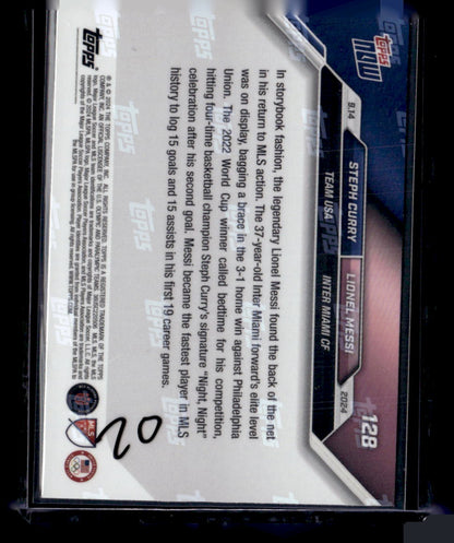 2024 Topps Now MLS #128 Steph Curry / Lionel Messi PR110182