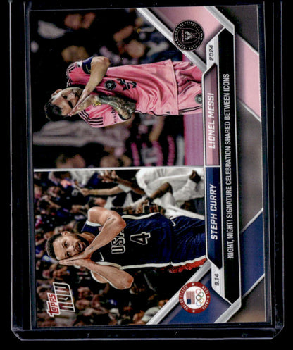 2024 Topps Now MLS #128 Steph Curry / Lionel Messi PR110182