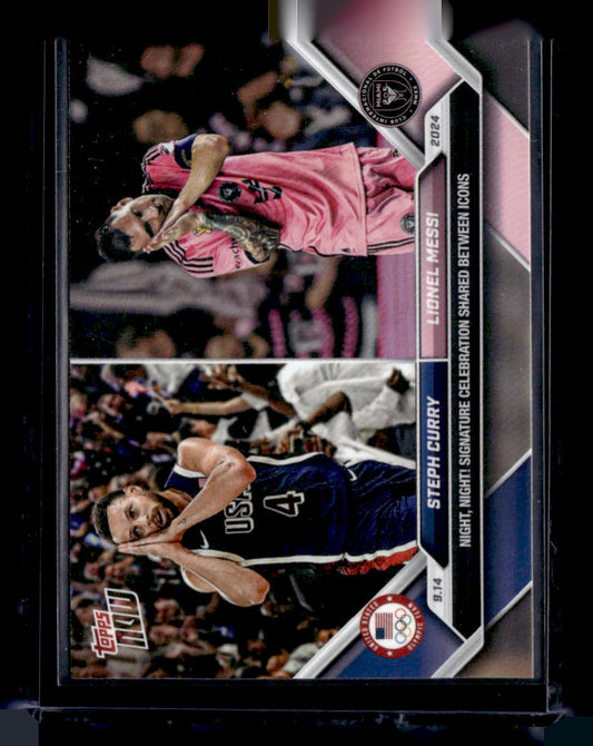 2024 Topps Now MLS #128 Steph Curry / Lionel Messi PR110182