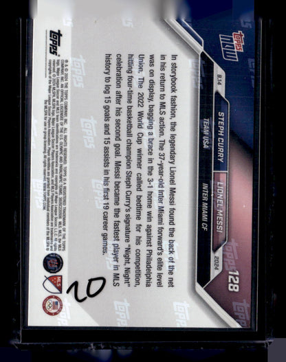 2024 Topps Now MLS #128 Steph Curry / Lionel Messi PR110182