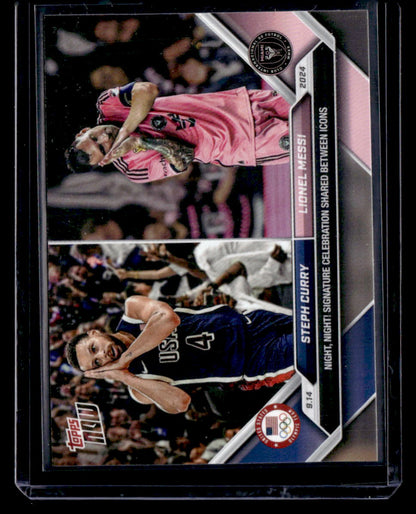 2024 Topps Now MLS #128 Steph Curry / Lionel Messi PR110182