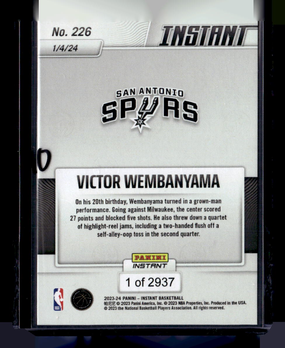 2023-24 Panini Instant NBA #226 Victor Wembanyama