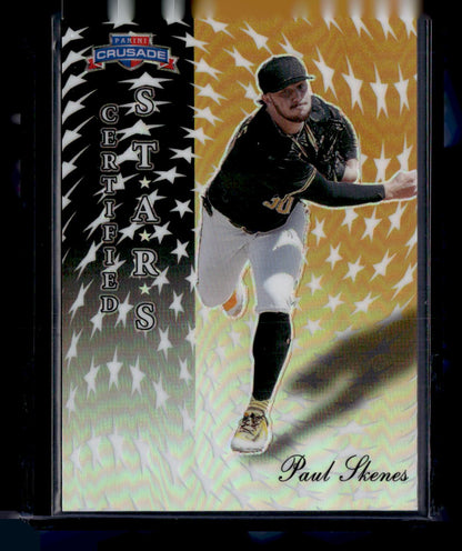 2025 Panini Crusade #13 Paul Skenes Certified Stars Gold #/10