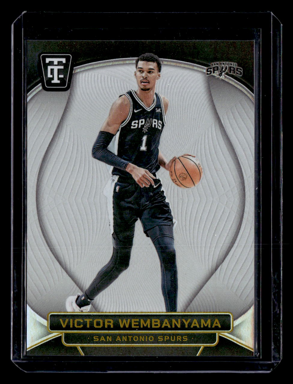 2024-25 Panini Totally Certified #98 Victor Wembanyama Mirror White #/25