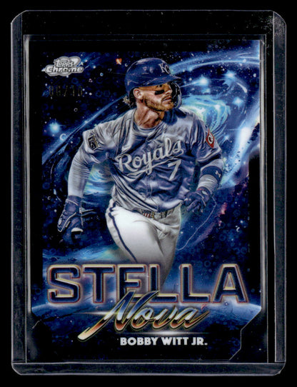 2025 Topps Chrome Cosmic #SN-5 Bobby Witt Jr. Stella Nova Black Refractor #/10