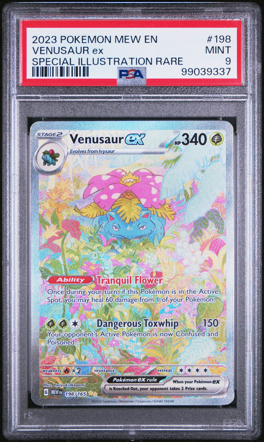 2023 Pokemon Mew En-151 #198 Venusaur Ex Special Illustration Rare PSA 9